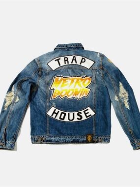 Posh Light Blue Distressed Denim Jacket